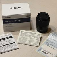 Sigma 30mm f1.4 dc dn attacco Fuji x