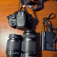 Canon 100D con obbiettivo 55-250 e borsa