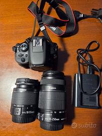 Canon 100D con obbiettivo 55-250 e borsa