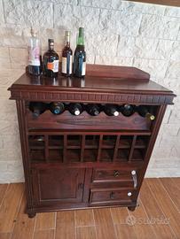 Mobile Bar / Cantinetta Porta Bottiglie in Legno