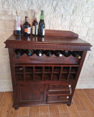 Mobile Bar / Cantinetta Porta Bottiglie in Legno