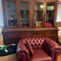 Poltrona e divano due posti Chesterfield Bordeaux