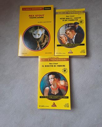 Lotto 3 Libri Rex Stout - Nero Wolf Gialli Monda