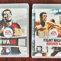 2 Giochi Ps3 Fifa 08 + Fight Night Round 4 "boxe"