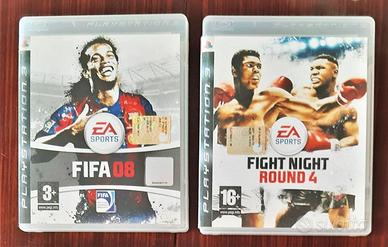 2 Giochi Ps3 Fifa 08 + Fight Night Round 4 "boxe"