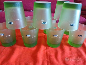 11 bicchieri YOGA verdi anni 80 nuovi