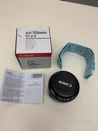 Canon EF 50mm f/1.8 II originale – con scatola