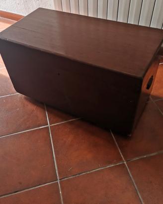 Baule-cassapanca vintage, in legno, Anni '50