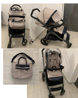 Trio Seggiolone Box Culla Fasciatoio Alzatina