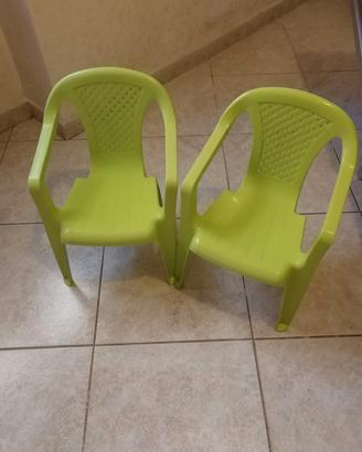 Coppia di sedioline plastica dura