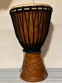 Djembe africano 60cm legno massello + custodia