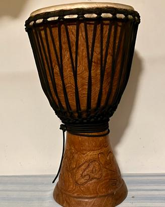 Djembe africano 60cm legno massello + custodia
