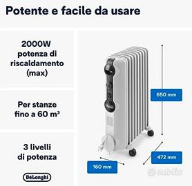 Calorifero DeLonghi Radiatore a Olio Elettrico