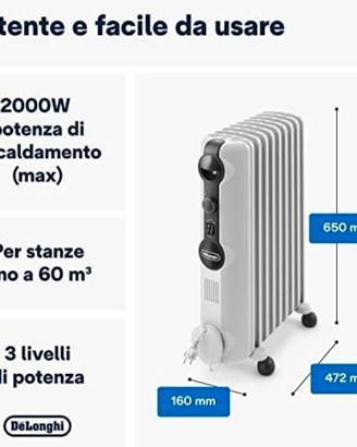 Calorifero DeLonghi Radiatore a Olio Elettrico