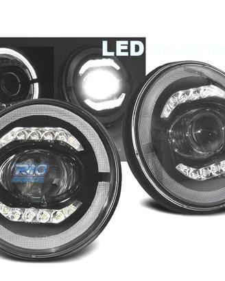 FARI PER JEEP WRANGLER 96-18 ANGEL EYES FULL LED N