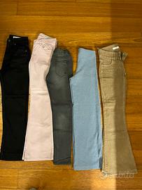 Lotto pantaloni bambina 8-12 anni