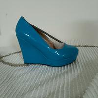 Scarpe donna con zeppa tacco décolleté 35 36 37 38