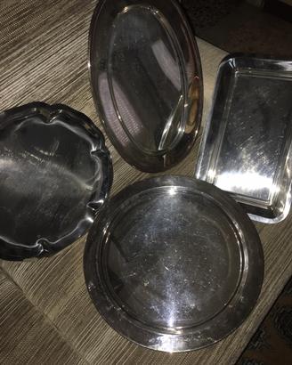Set Vassoi acciaio vintage