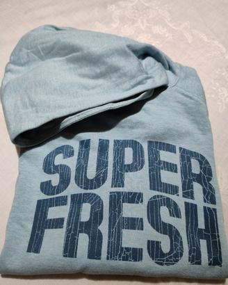 Felpa H&M azzurra “SUPER FRESH” – 10/12 anni
