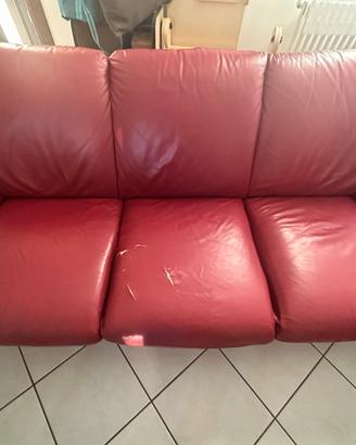 Divano tre posti vera pelle