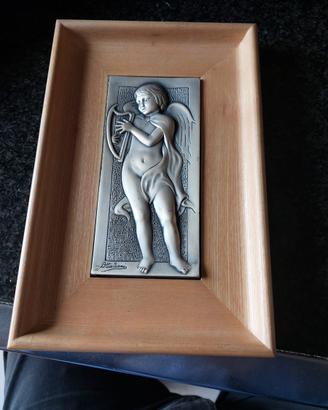 Quadro Ottaviani in argento con angelo