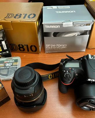 Nikon d810 più accessori