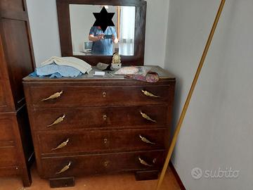 cassettiera legno massello
