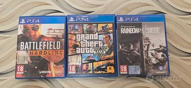 Giochi PS4/PS5: GTA 5 |R6 S|Battlefield Hardlinee