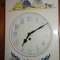 ANTICO OROLOGIO DA PARETE METALLO - RETTANGOLARE -