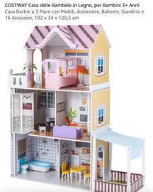 la casa di barbie + scattola con le bambole