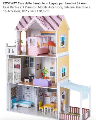 la casa di barbie + scattola con le bambole