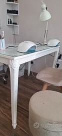 2 Tavoli vidaXL 116x66 Bianco - 1 con vetro 50€