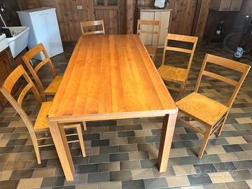 tavolo cucina/soggiorno con sedie
