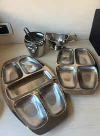 Servizio Aperitivo Alessi Vintage Acciaio Inox 