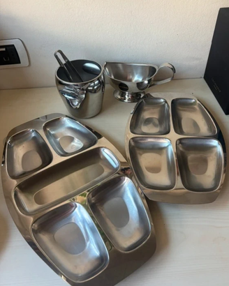 Servizio Aperitivo Alessi Vintage Acciaio Inox 