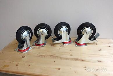 Ruote per carrello con e senza freni