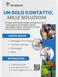Servizi MONTATORE, TRASPORTO, TRASLOCHI È SGOM