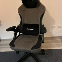 Sedia gaming Warblade tessuto grigio con cuscini