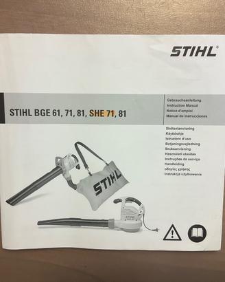 STIHL SHE81 SOFFIATORE + ASPIRAFOGLIE + TRITURATOR