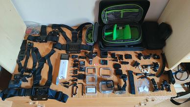 Lotto Accessori GoPro Hero 4/7/9 + GoPro 7 ricambi