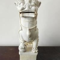 Statua di Leone cinese (blanc de chine di Fo, XVII