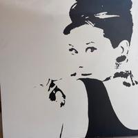 Quadro Audrey Hepburn 90x90 cm