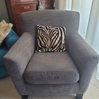 Poltrone Ikea n. 2 - tessuto grigio.