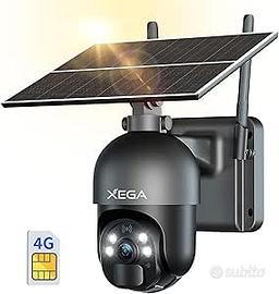 Xega 3G/4G LTE Telecamera Solare Esterno con SIM S