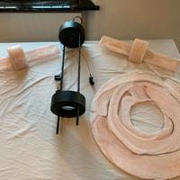 Lampadario Murrina di Murano rosa