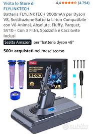 dyson v8 batteria di ricambio (nuovo)