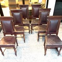 Set 6 sedie antiche imbottite