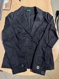 Blazer elegante nero Benetton, taglia 46