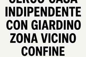 Casa indipendente con giardino