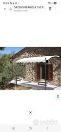 Pergola 3x2 m con telo beige